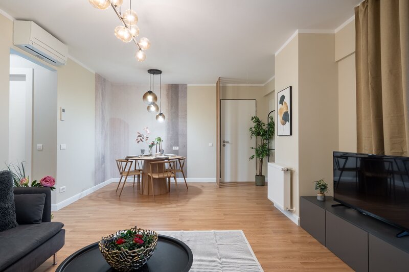 Verdi ap. 3 cam superb, vedere lac, mobilat- utilat, parcare garaj comision 0%